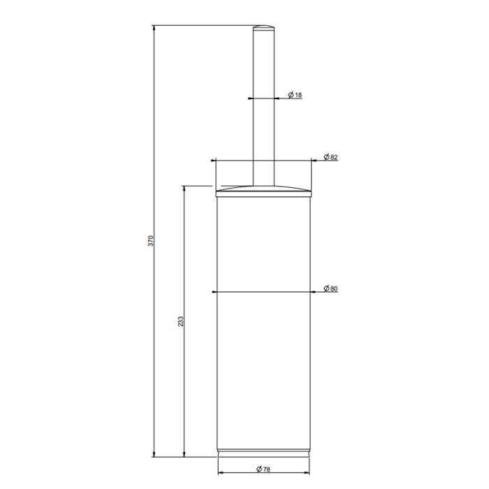 GESSI Rilievo Ершик напольный, цвет: хром