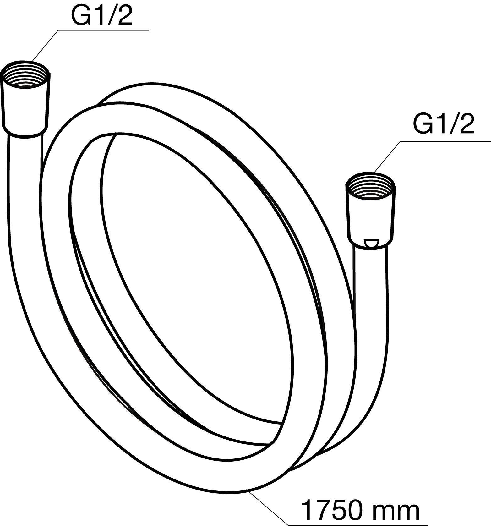 F0400164 Душ.шланг, 1750 мм, шт F0400164 Душ.шланг, 1750 мм, шт
