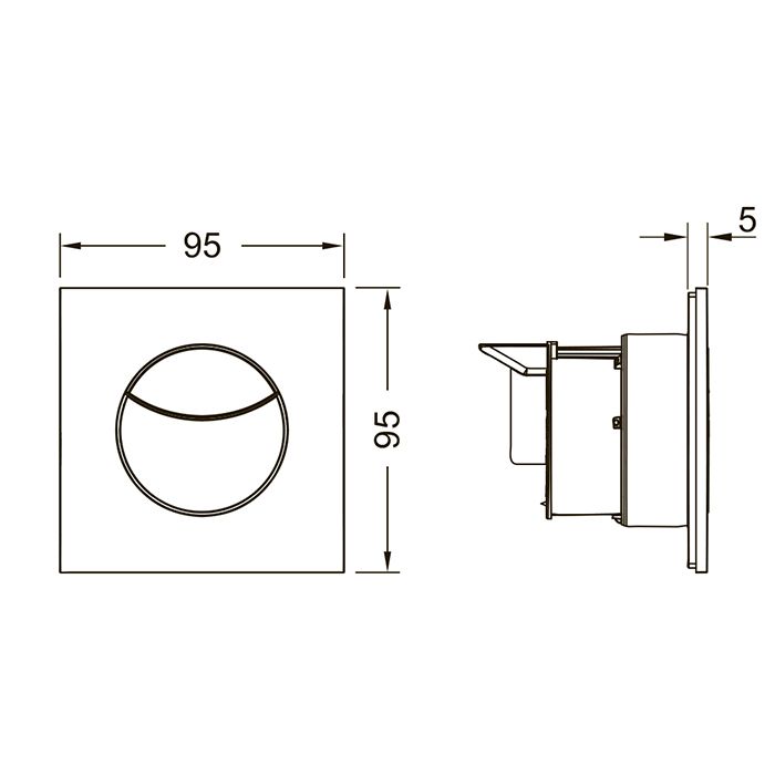 TECEflushpoint, Панель смыва, 2 клавиши, квадратная хром матовый