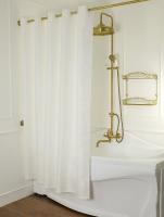 MIGLIORE Шторка L180xH200 см. для душа/ванны, текстиль, узор БАРОККО, цвет белый