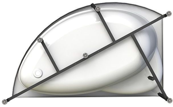 Акриловая ванна Radomir Vannesa Модерна 160x100 R 2-01-0-2-1-214 Белая без гидромассажа