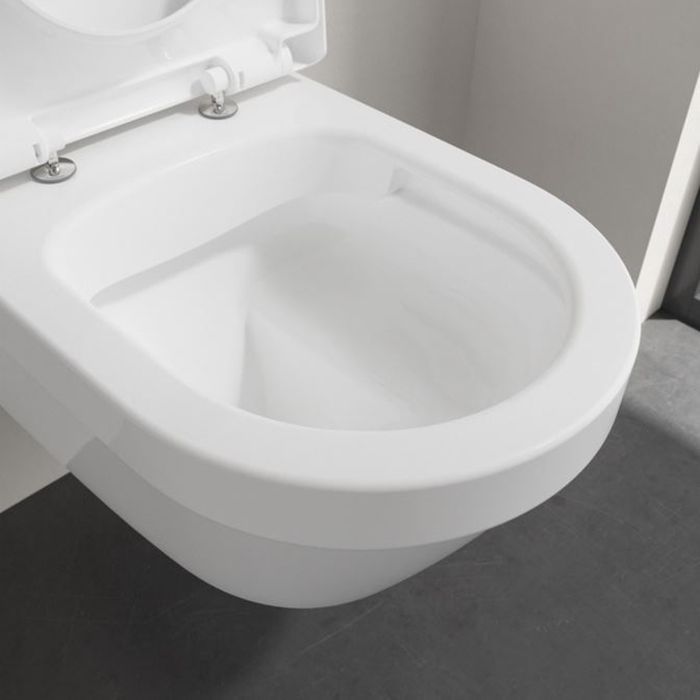 Villeroy&Boch Architectura Комплект Унитаз-подвесной 370*530*330мм+ сиденье с функцией QuickRelease, Softclose,  цвет альпийский белый Villeroy&Boch Architectura Комплект Унитаз-подвесной 370*530*330мм+ сиденье с функцией QuickRelease, Softclose,  цвет альпийский белый
