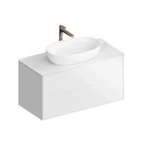 Тумба PLAZA Modern подвесная 100 белый 2 ящика