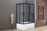 Душевой угол Royal Bath RB 8120BP-T-BL (прозрачное) правый