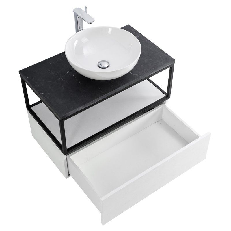 Мебель для ванной CEZARES CADRO 80, артикул CADRO-80/46/73-2C-PIA-MET-ST