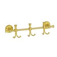 FORTUNA Планка с 3-мя двойными крючками L37 см, золото