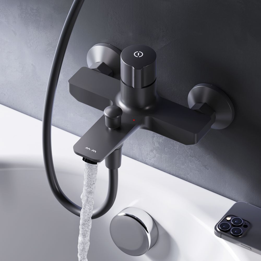F85A10522 X-Joy TouchReel смеситель д/ванны/душа нажимной, чёрный F85A10522 X-Joy TouchReel смеситель д/ванны/душа нажимной, чёрный