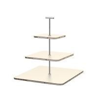 ADJ Сервировочная стойка, 30x30xH35 см.,ручка "Т", цвет: панна котта, фурнитура хром