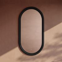 Artceram  Зеркало MILANO керамическая рама с подсветкой 55х100 см, цвет черный глянцевый