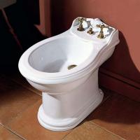 AZZURRA JUBILAEUM биде напольное 59*40см с 3 отв под смеситель, цвет белый с креплением к полу