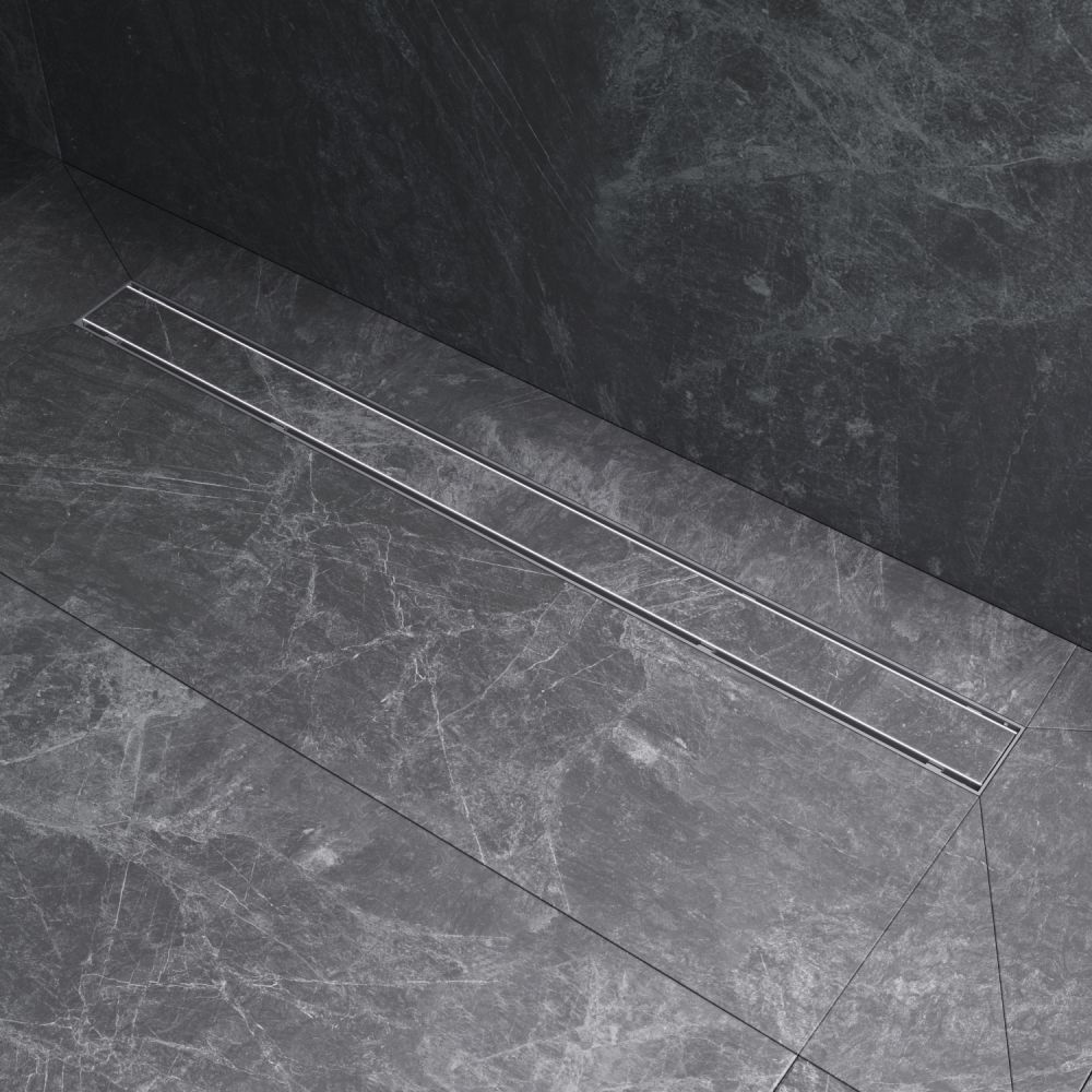 W02SC-U11-090-04SB PrimeFlow Трап для душа линейный универс затвор Tile 90см цвет сталь мат W02SC-U11-090-04SB PrimeFlow Трап для душа линейный универс затвор Tile 90см цвет сталь мат