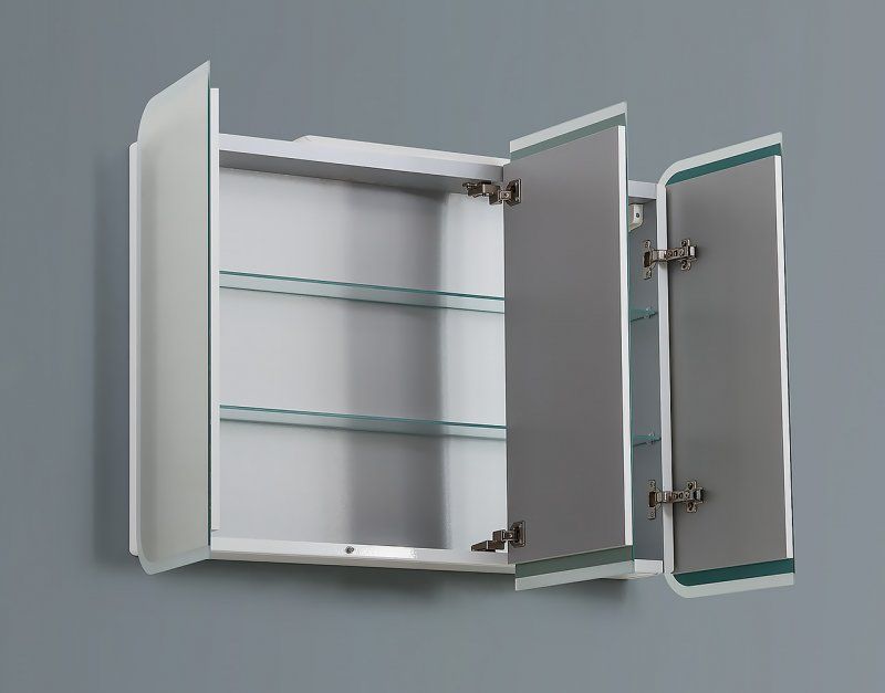 Зеркальный шкаф с тремя распашными дверьми с LED подсветкой дверей CEZARES 84216