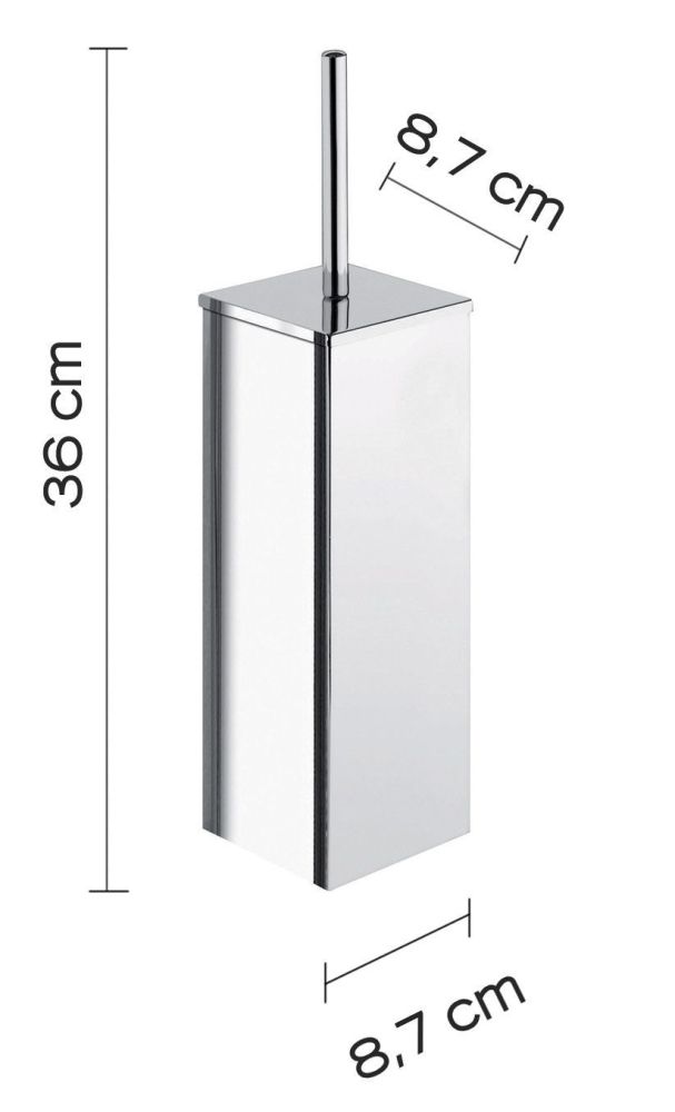 Gedy Colorado, напольный металлический ёрш, цвет хром