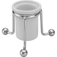 HUBER Croisette Стакан настольный, цвет хром/керамика