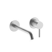 FANTINI NOSTROMO SMALL Смесители для раковины настенный, однорычажный, внешняя часть, отделка Матовая натуральная сталь