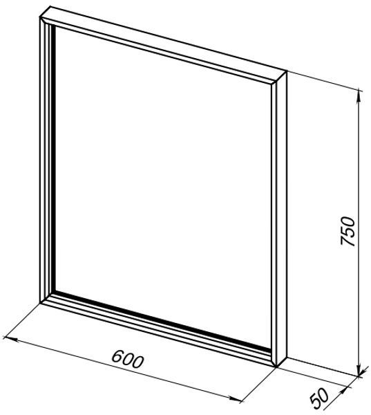Зеркало De Aqua Алюминиум 60 LED медь