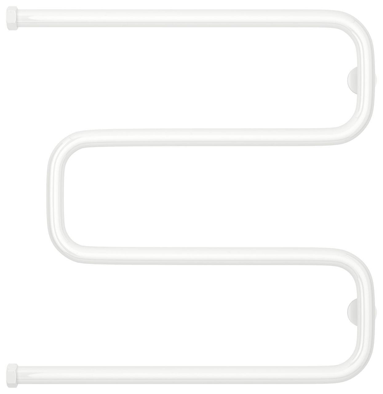 Полотенцесушитель водяной Ш-обр. 600х600 Н. Г. 1" (Белый (RAL-9003))