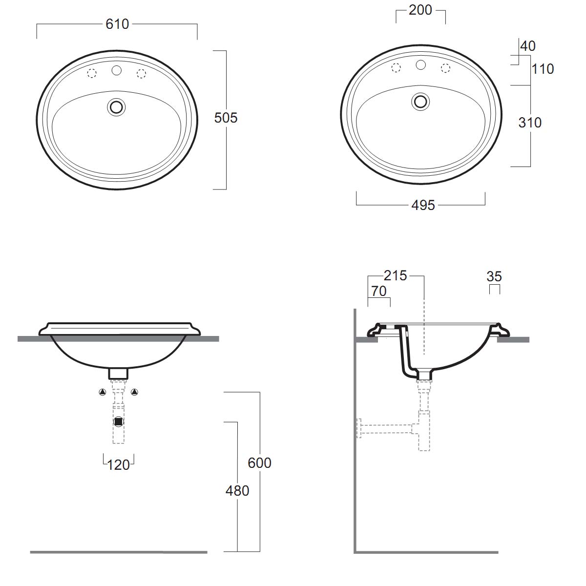 SIMAS Arcade Раковина  встроенная 61x50,5 см с 1 отв. под смеситель, цвет белый SIMAS Arcade Раковина  встроенная 61x50,5 см с 1 отв. под смеситель, цвет белый
