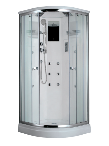 Душевая кабина Timo Lux T-7701 100x100 профиль Хром стекло прозрачное