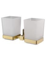 Два стакана для зубных щеток с держателем WONZON & WOGHAND ROMA, Бронза (WW-7228)