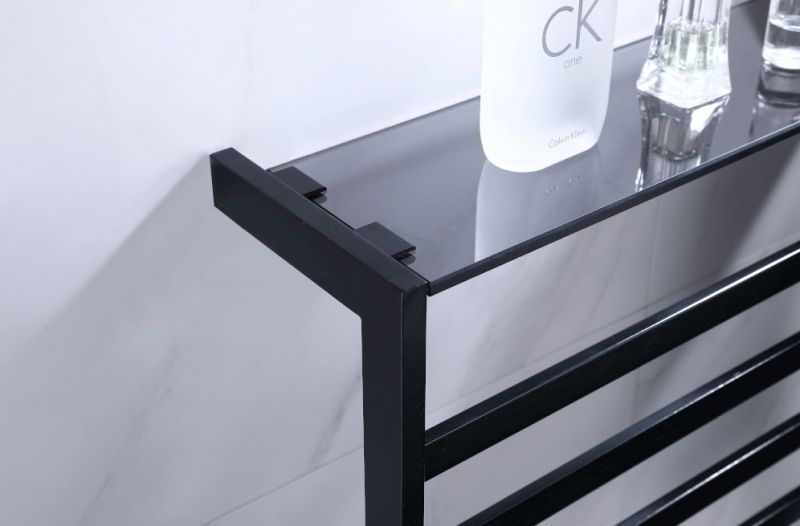 Электрический полотенцесушитель Black&White Universe 580х350 N-333B с полкой Черный