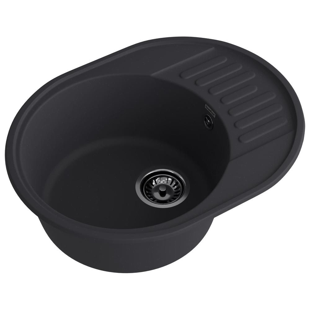 Кухонная мойка GranFest QUARZ 58, черный, артикул 58 черный