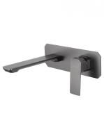 Смеситель для раковины встраиваемый WONZON & WOGHAND DIAMOND, Темный графит (WW-88869011-BGM )