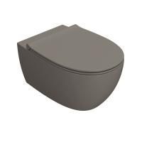 GLOBO 4ALL Унитаз подвесной БЕЗОБОДКОВЫЙ 54*36см, с системой скрытого крепежа, цвет Agata