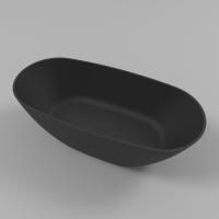 Ванна WHITECROSS Onyx D 160x75 (черный мат) иск. камень