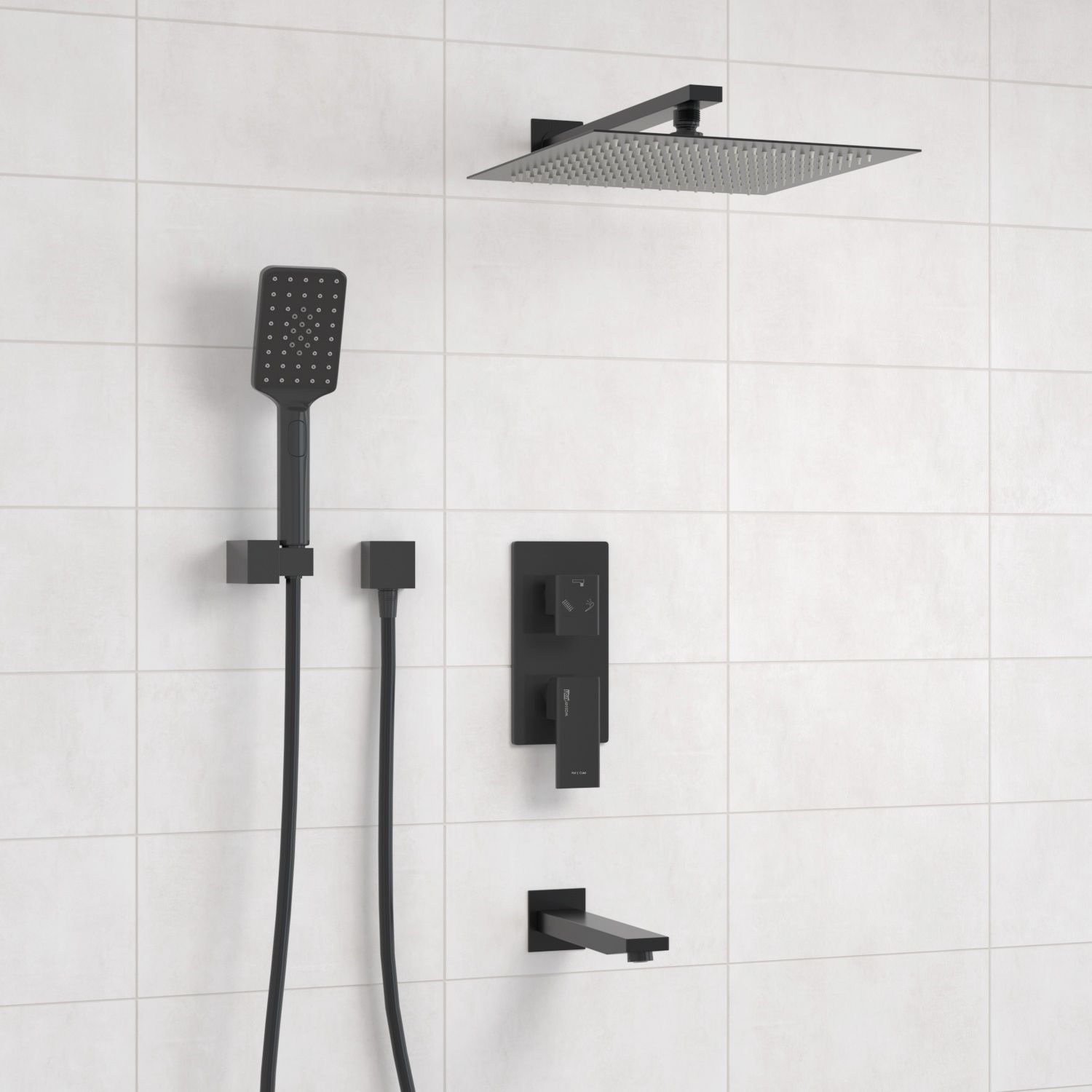 A172071 Встраиваемый комплект для ванны с верхней насадкой, лейкой и изливом