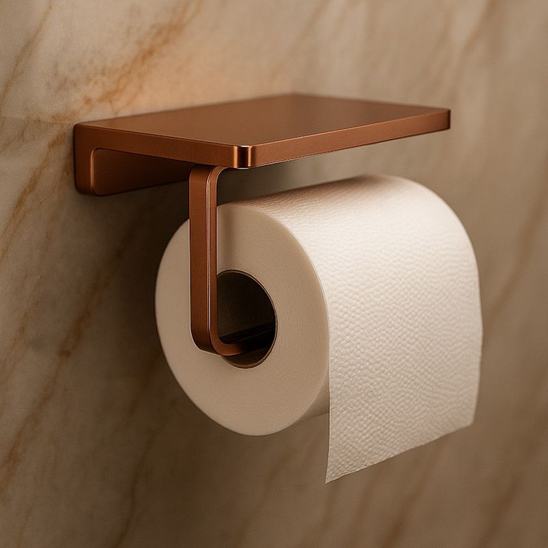 Держатель для туалетной бумаги с полочкой Knotlor PH101RB, бронза, артикул PH101RB