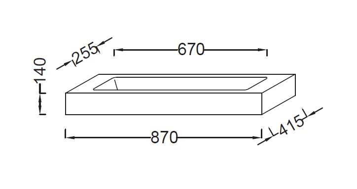 Раковина-чаша Jacob Delafon Pacific 87 EB780-00 Белая