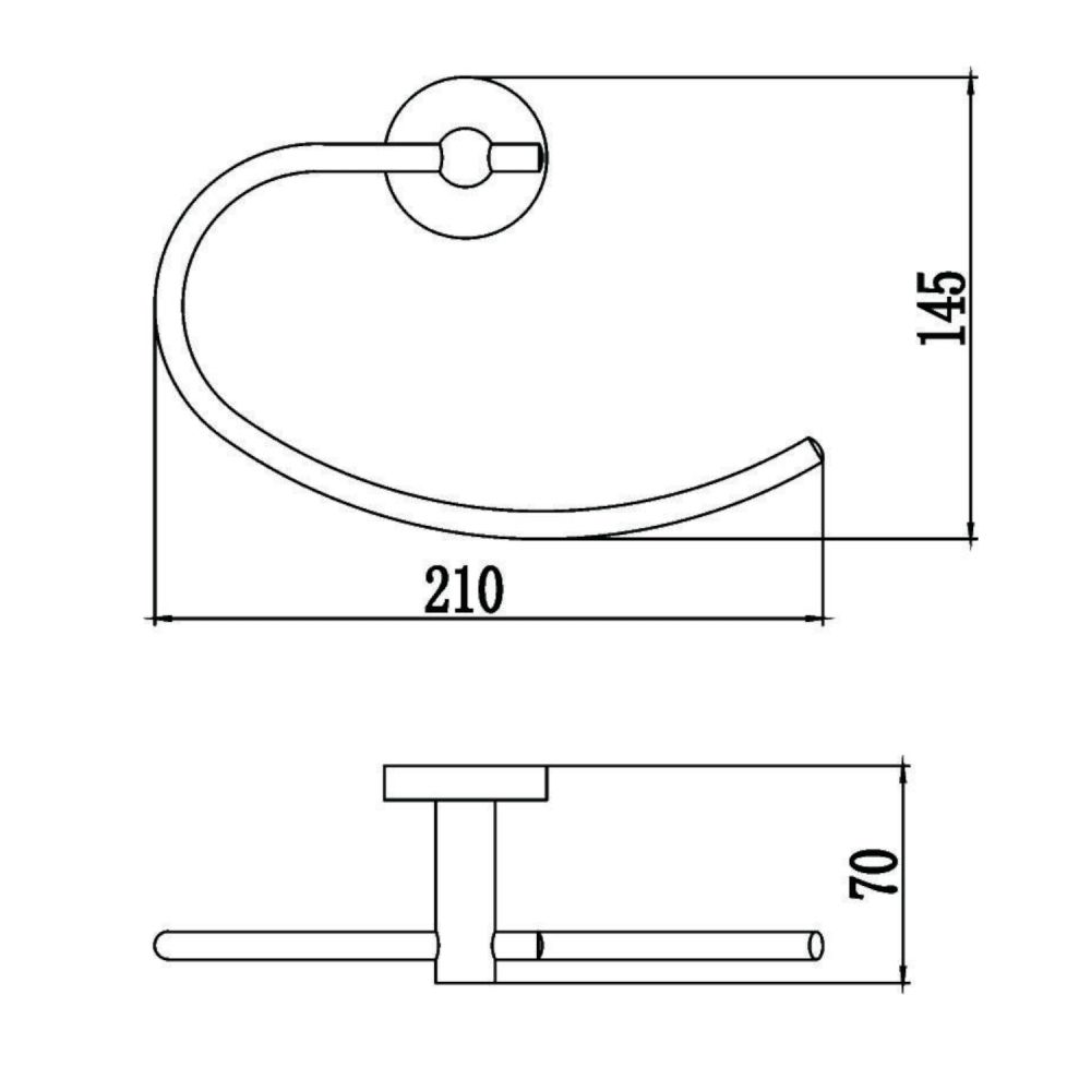 Полотенцедержатель Savol S-008760, хром