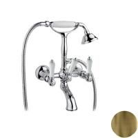 Nicolazzi Petit Mont Blanc Смеситель для ванны с душем duplex настенный на 2 отверстия, излив: 155 мм, цвет: Bronze Plated Nicolazzi Petit Mont Blanc Смеситель для ванны с душем duplex настенный на 2 отверстия, излив: 155 мм, цвет: Bronze Plated