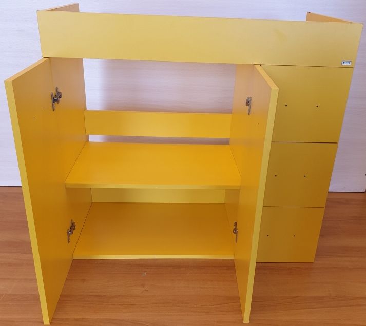 Тумба под раковину Misty Стиль 90 Желтая
