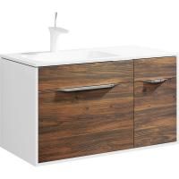 "Malaga" тумба под умывальник подвесная левая, цвет крафт темный, Mal.01.09/L/CD, ТМ «AQWELLA»