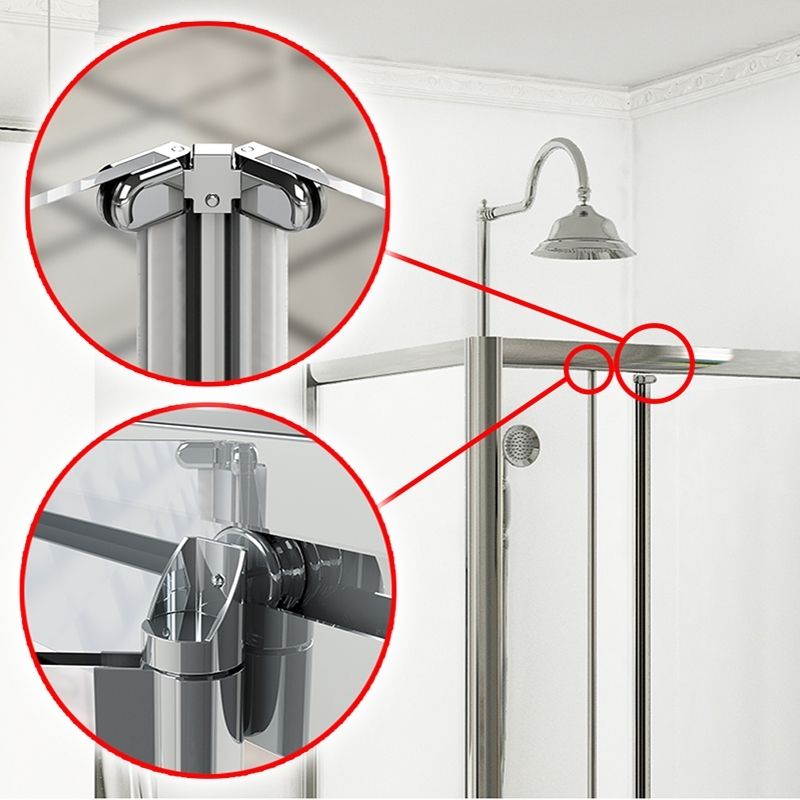 Душевой уголок Radomir Люкс 80x80 1-09-2-0-0-0991 профиль Хром стекло матовое