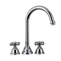 FIMA|Carlo Frattini Olivia Смеситель для раковины, на 3 отверстия, вращающийся излив, с донным клапаном, цвет хром