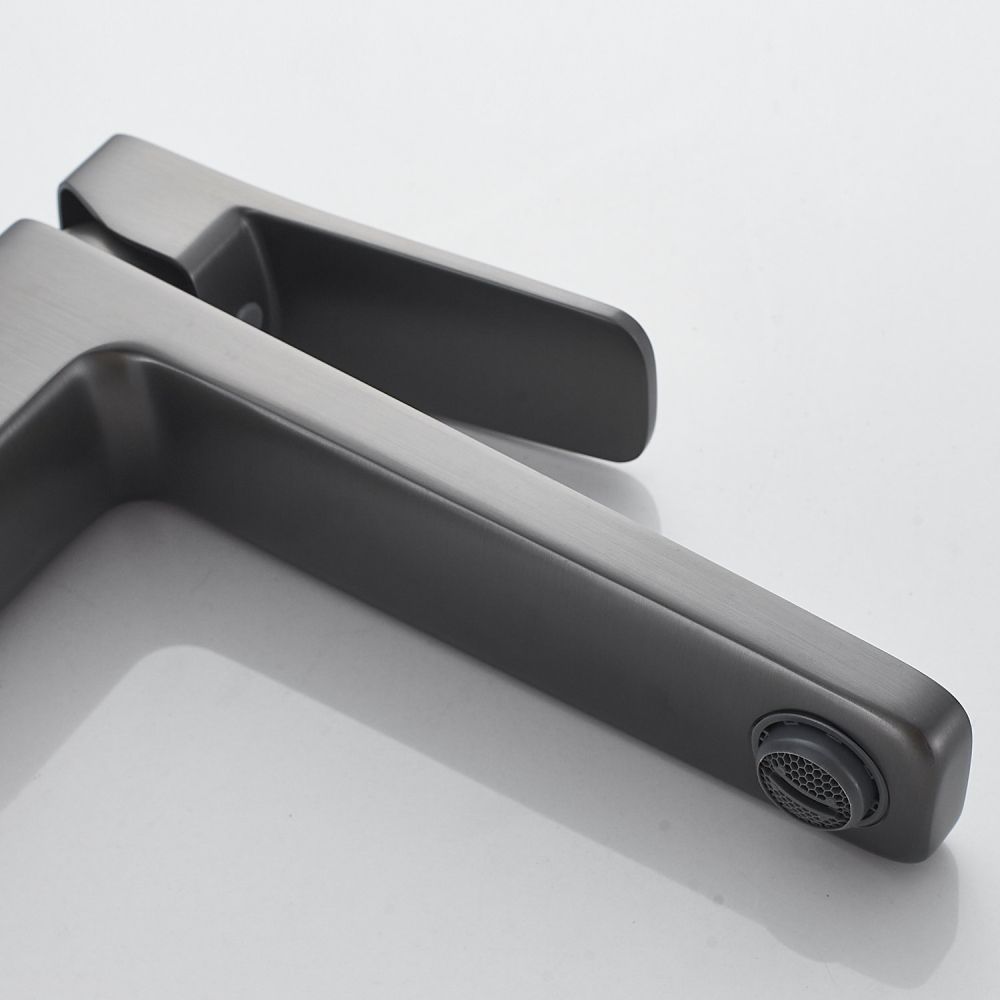 Смеситель для раковины высокий  Raffine F1199T, оружейная сталь