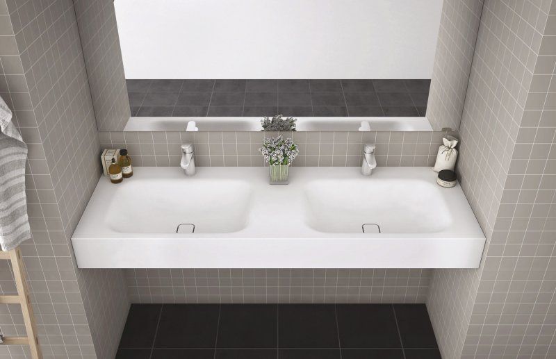 Консольная раковина из литьевого мрамора CEZARES TITAN-2-LVB-SOSPESO