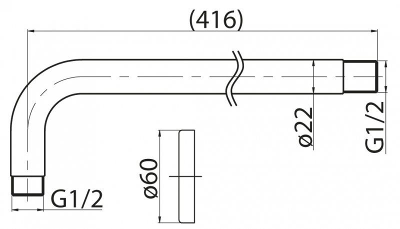 Излив для душа BelBagno BB-DAT-IN