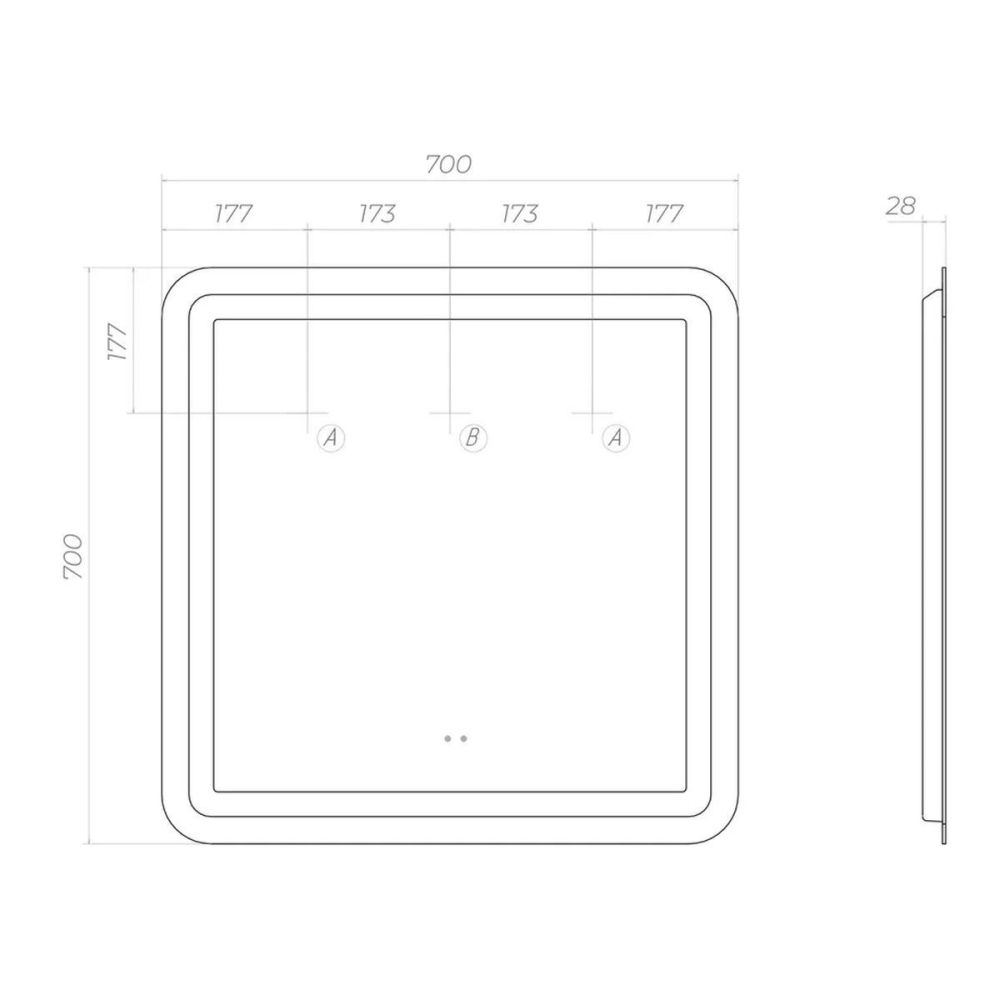 Зеркало VIGO Jess Classic 700, артикул 240