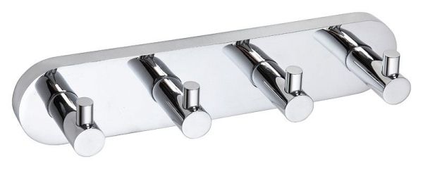 планка OMEGA с 4крючками ,хром 250*55*50мм