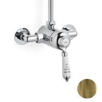 Devon Cмеситель универсальный д/скрытого и наружнего монтажа, с ручкой белой, цвет: бронза