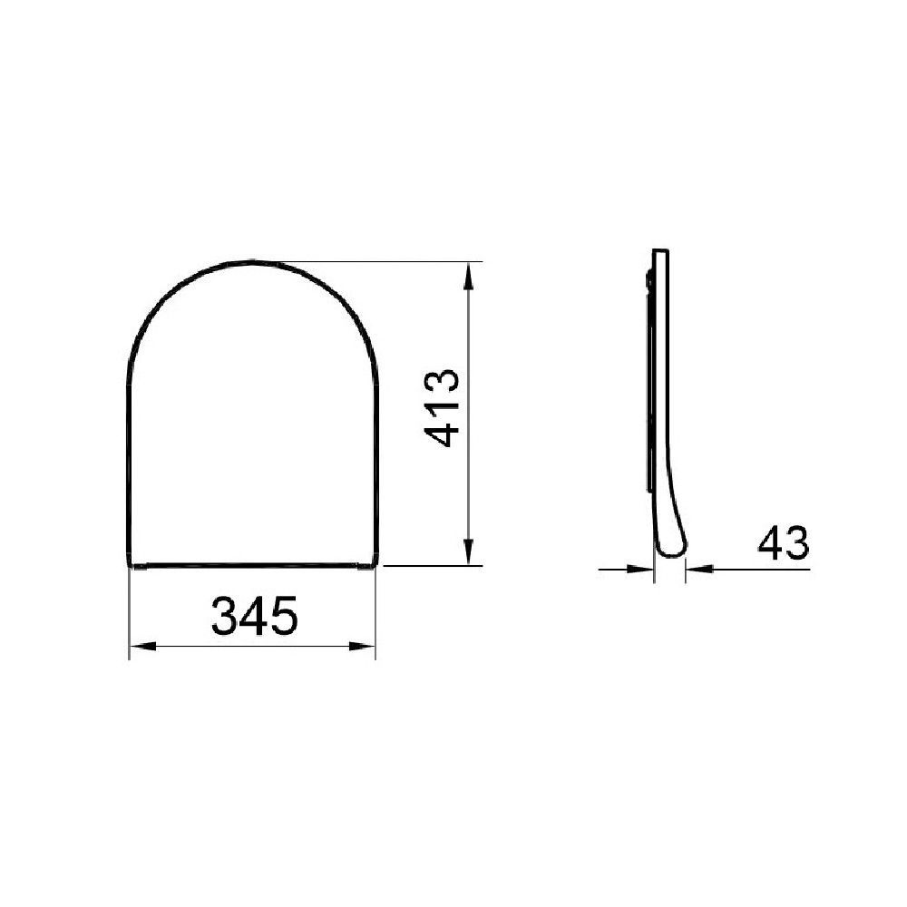 Сиденье с крышкой и микролифтом GURAL Uno Slim 49 / Tria Slim