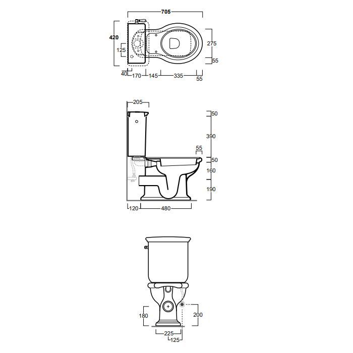 SIMAS Lante Унитаз моноблок с горизонтальным сливом, цвет белый