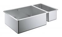 Мойка GROHE из нержавеющей стали, 1,5 чаши, основная чаша слева, монтаж под столешницу, K700U 80-S 76/45 1.5 (31575SD0)