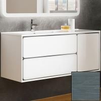 Тумба с раковиной SanVit Бруно-2 120 L kbruno2120 с фактурой под дерево подвесная Шелк Сталь Тумба с раковиной SanVit Бруно-2 120 L kbruno2120 с фактурой под дерево подвесная Шелк Сталь