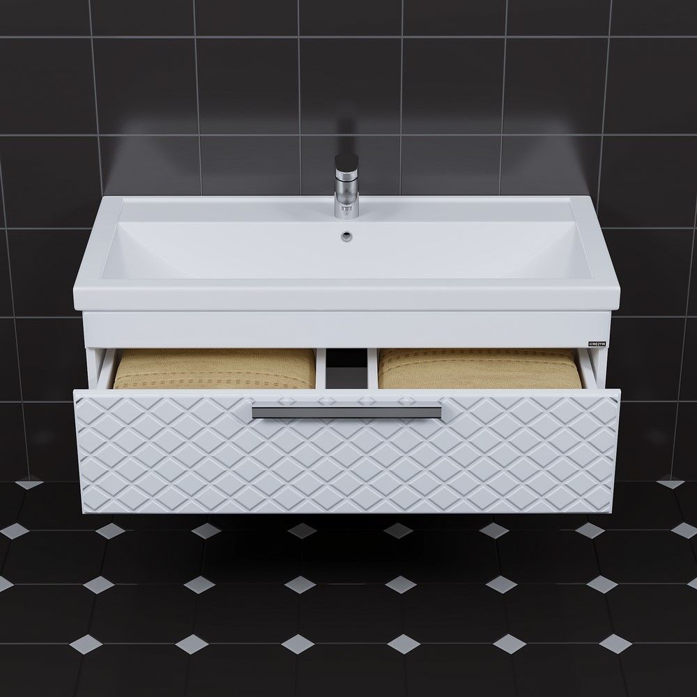 Тумба для умыв. "Калипсо 100" NEW 1 ящ. подвес. (ум. Фостер 100)