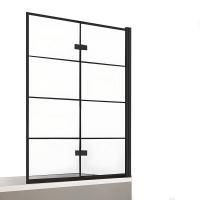 Шторка для ванны NEW TRENDY NEW SOLEO BLACK 100 см P-0050 R (черный)